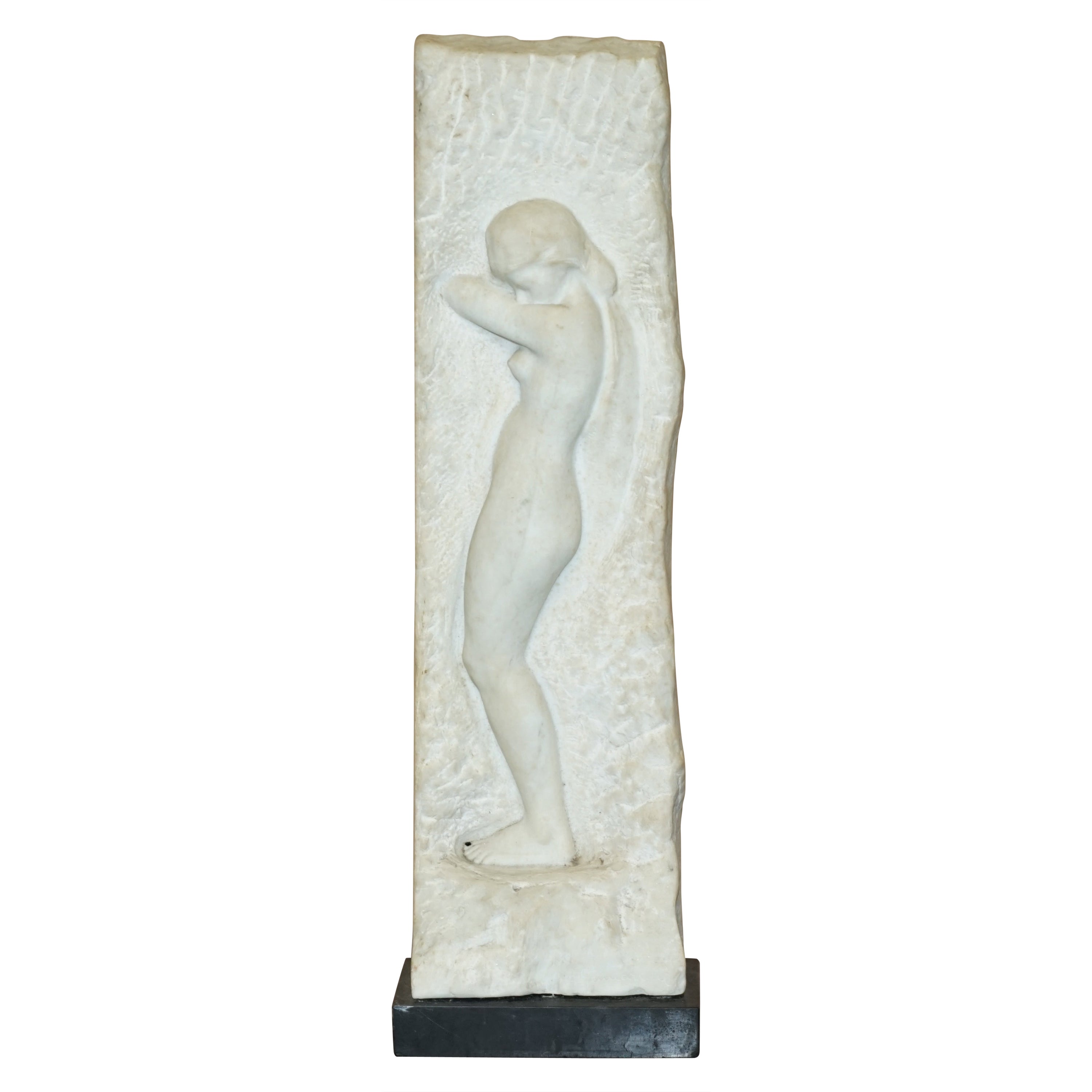 ORIGINAL SiGNED AMEDEO GENNARELLI 1881-1943 CARVED MARBLE STATUE / SCULPTURe For Sale