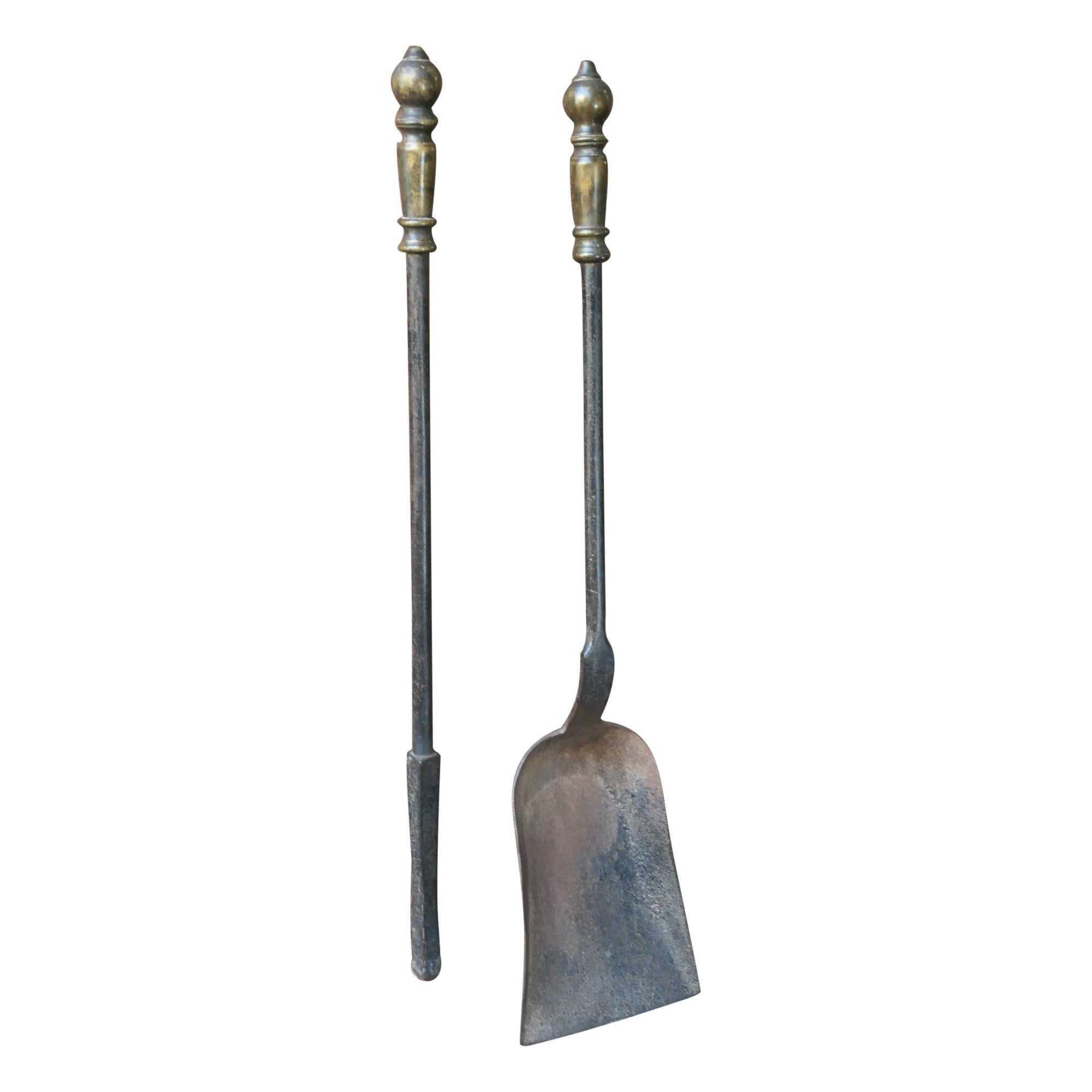 Large French Napoleon III Fireplace Tools, 19th-20th Century For Sale