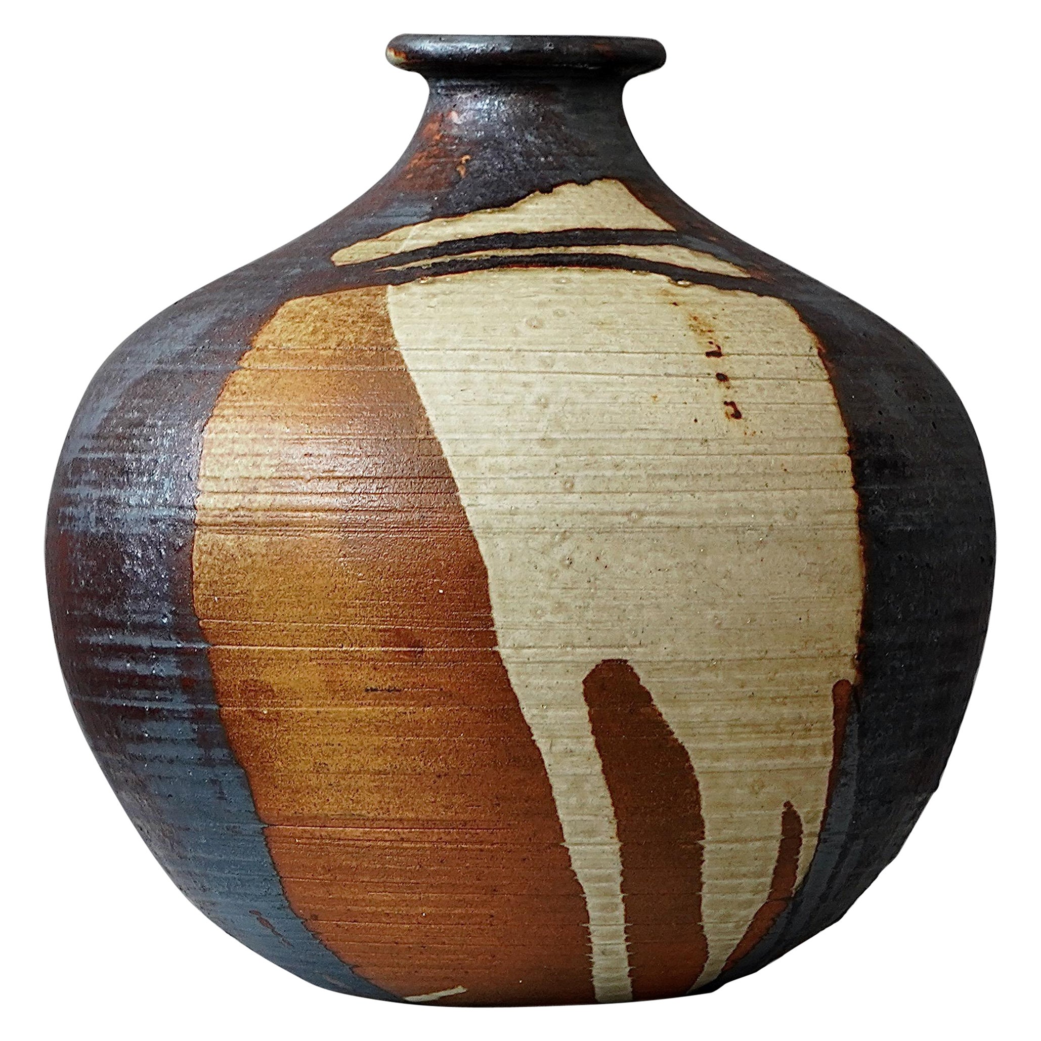 Vase en grès d'Annikki Hovisaari pour Arabia, Finlande, années 1960