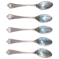 1872 Tiffany & Co Persian Patter Ice Cream Spoons 