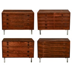 4 Scandinavian Modern Rosewood Cabinets by Rud Thygesen & Johnny Sorensen for HG
