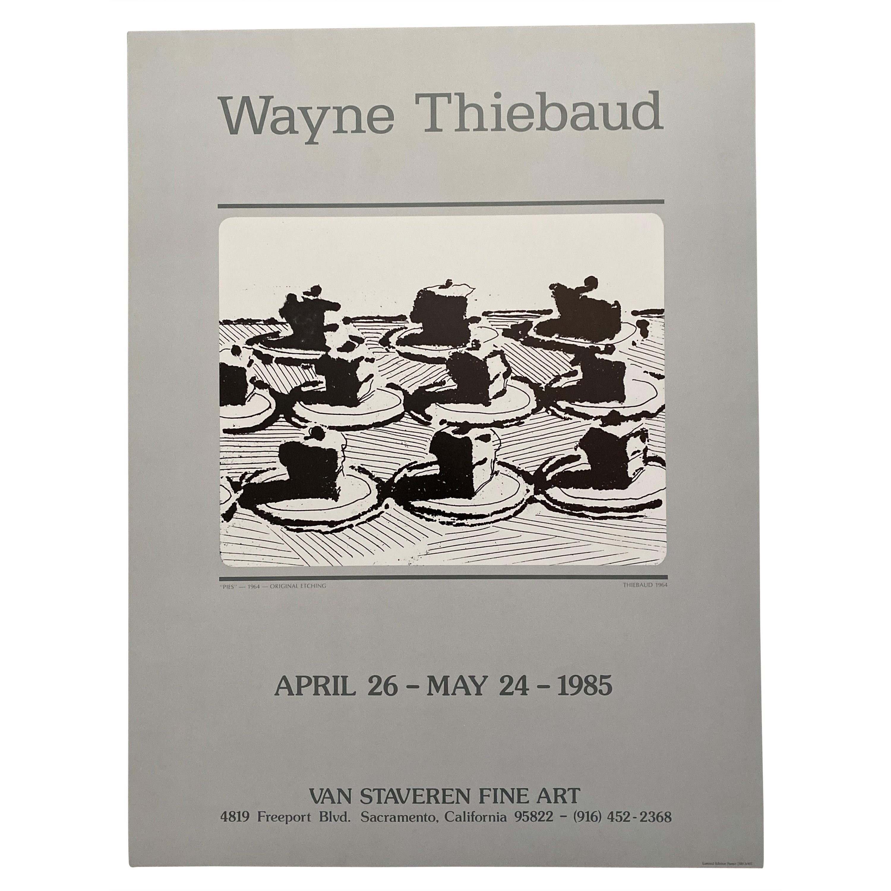 1985 Wayne Thiebaud "Pies" Limited Edition Exhibition Print For Sale