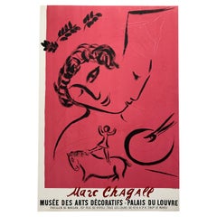 1959 Marc Chagall, Musée des Arts Décoratifs, Paris Exhibition Print By Mourlot
