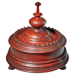A Large and impressive 19th Century Dutch Mahogany Turned Circular Box