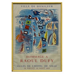 Vintage Raoul Dufy Exhibition “Ville de Honfleur Hommage a Raoul Dufy” Circa 1954