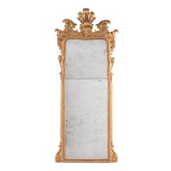 A Large 18th Century George I Gilt-Gesso Pier Glass, Attributed to John Belchier