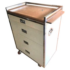 Used Mid Century Rolling Pharmacy/ Medical Cart
