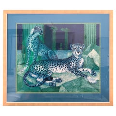 Used 1969 Cheetah Print Girard Dac Ny, Framed