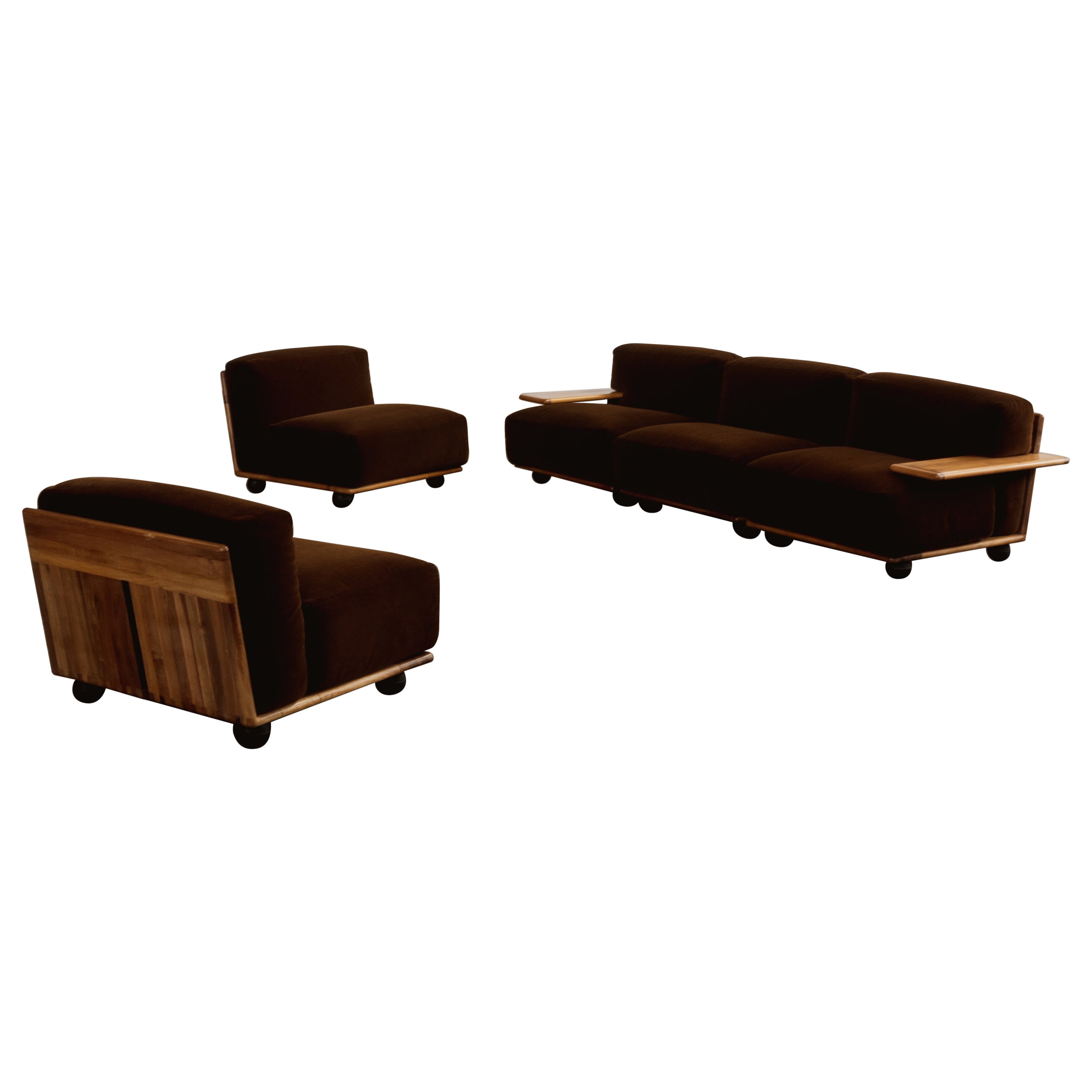 Mario Bellini "Pianura" Sofa for Cassina, 1971, Set of 5