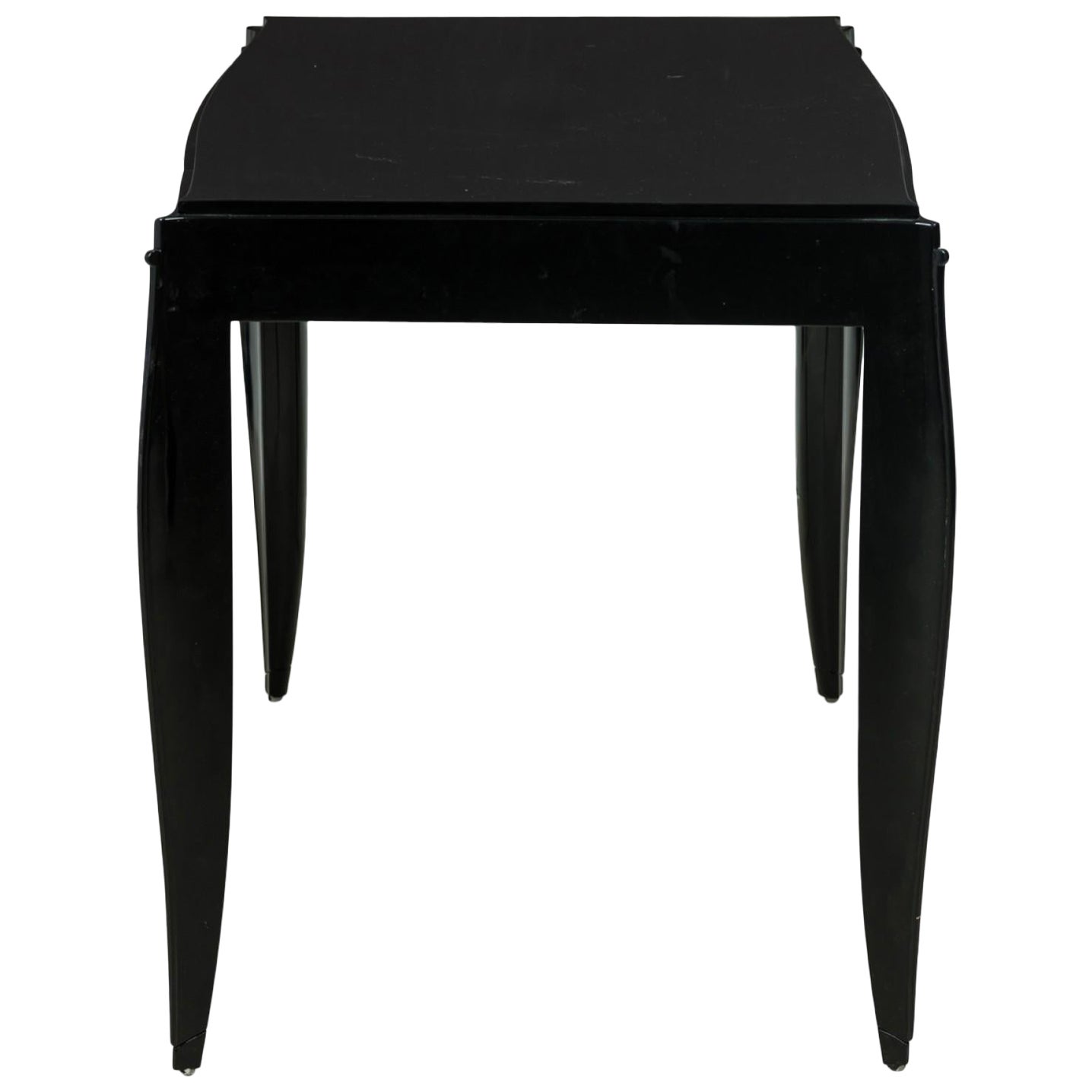 Jean Pascaud Art Deco French Black Lacquered Desk
