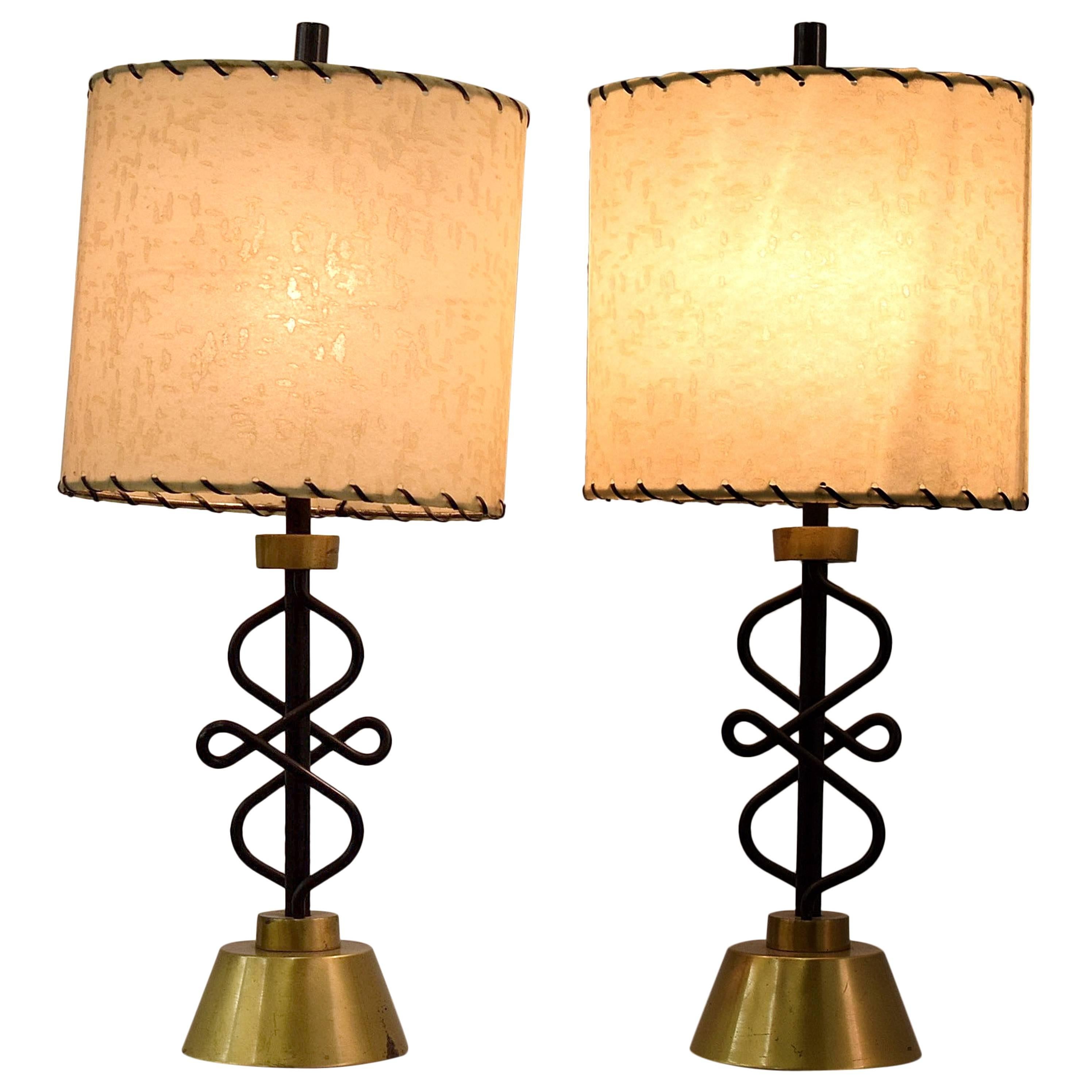 Two 1950s Table Lamps by Majestic, New York