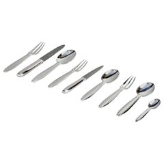 Jean E. Puiforcat - Cutlery Flatware Set Art Deco Sterling Silver - 108 Pieces