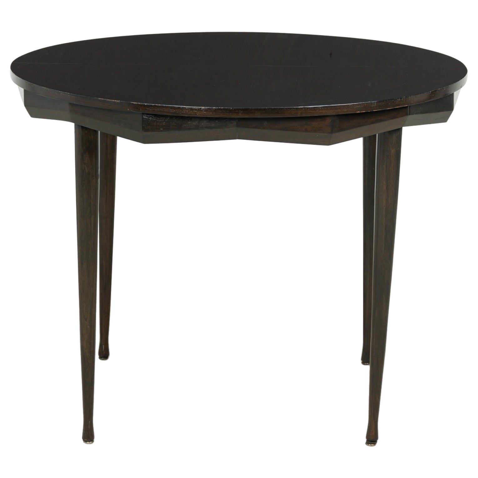 Ico Parisi Italian Mid-Century Circular Faceted Apron Dining / Center Table For Sale