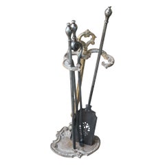 Used English Victorian Fireplace Tools or Companion Set, 19th Century 
