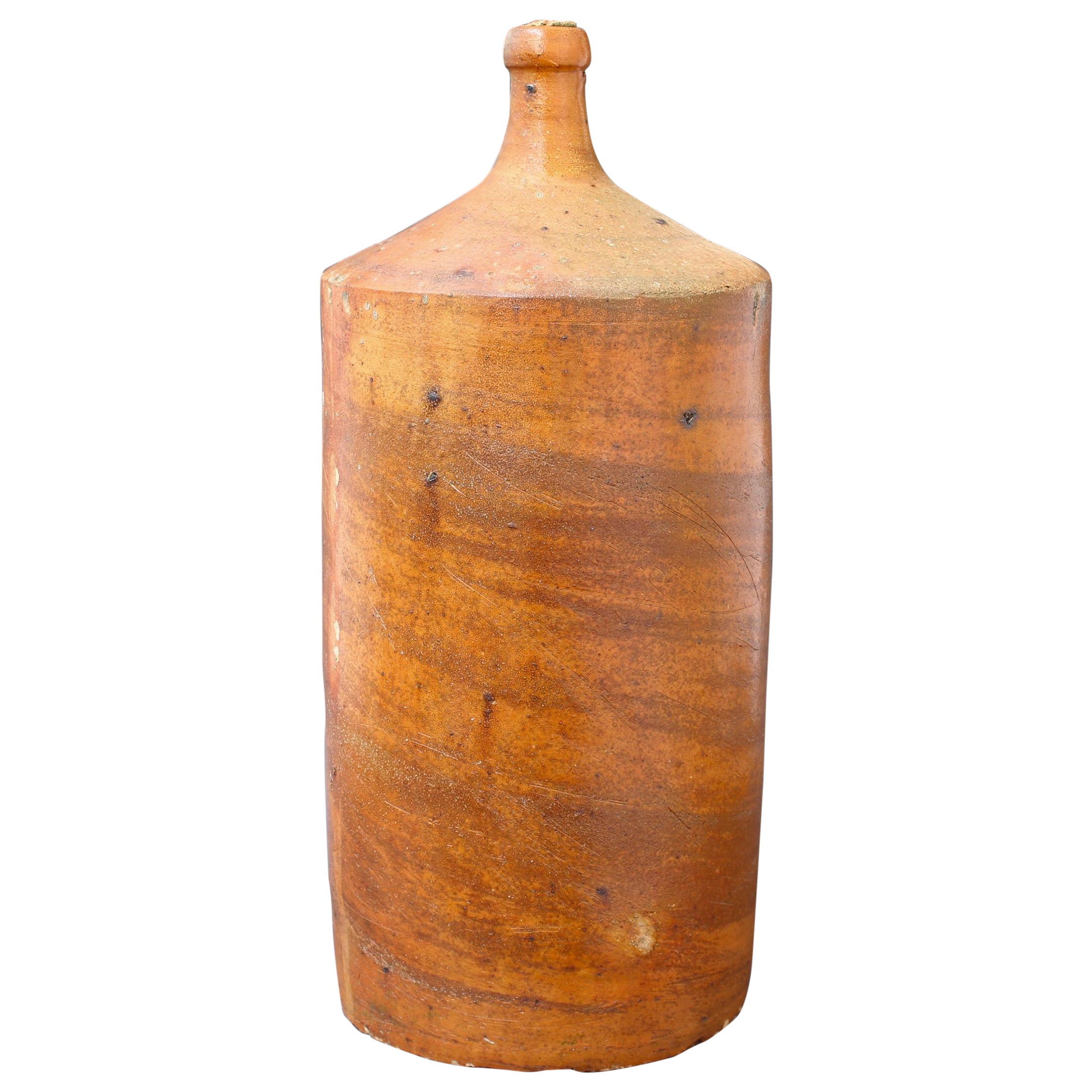 French Antique Olive Oil Earthenware Container (circa 1900) For Sale