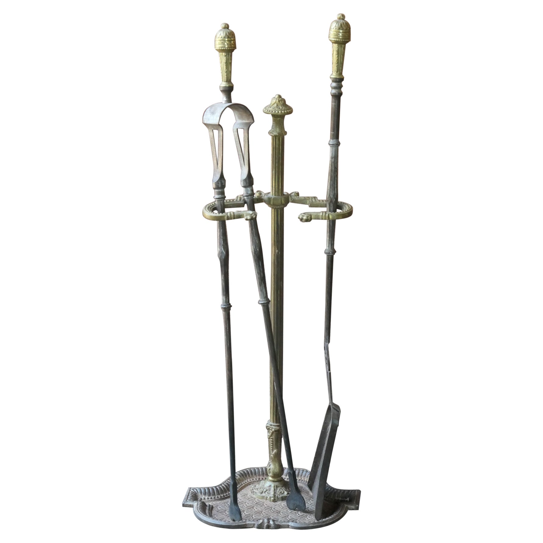 Large 18th - 19th C. French Neoclassical Fireplace Poker Set For Sale