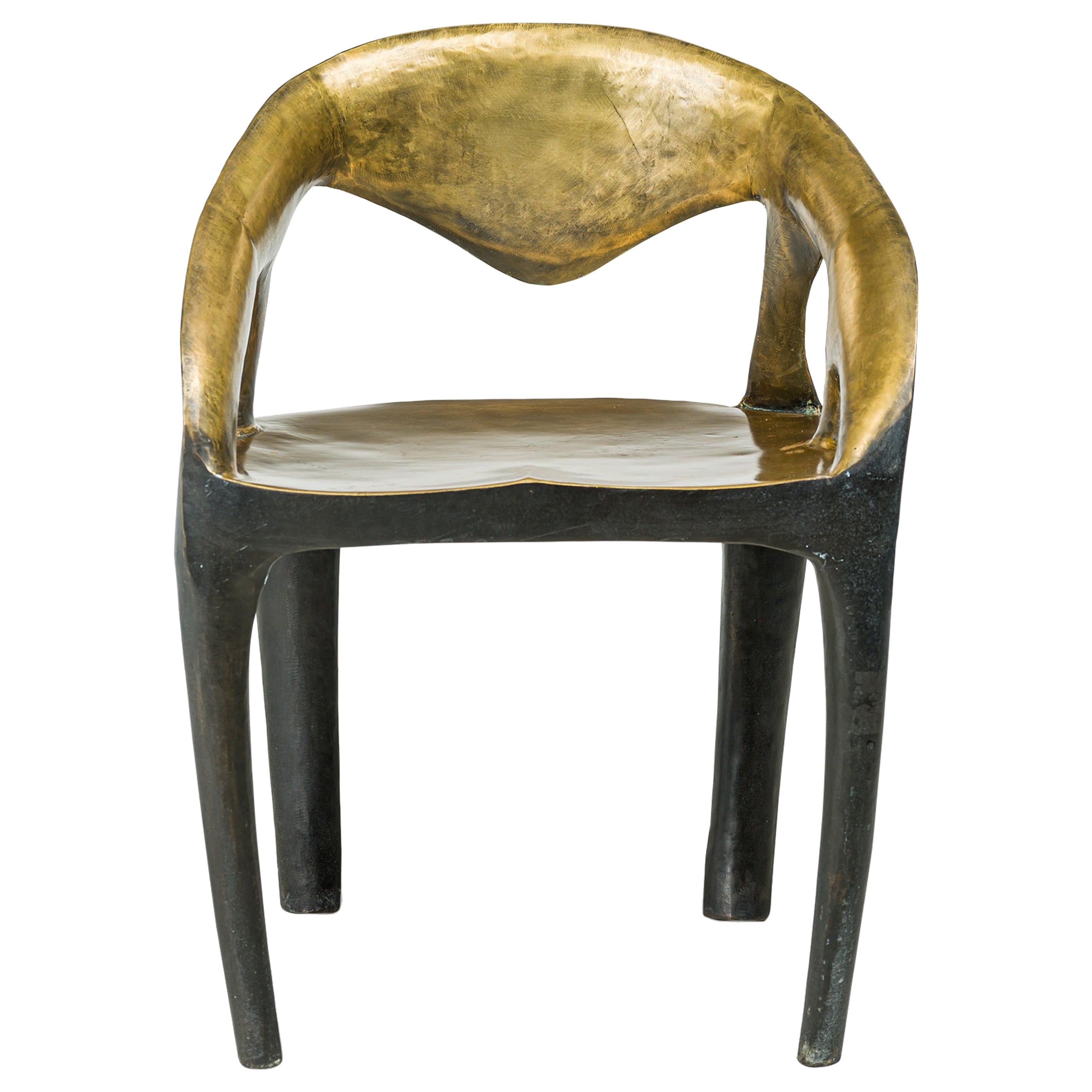 Salvador Hand-Forged Bronze Side Chair by Newel Modern For Sale