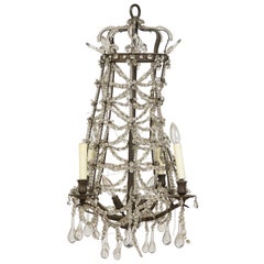 Antique Swedish Neo-Classic Early 19th Century Crystal Chandelier