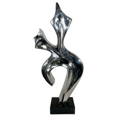 Evelyne Brader-Frank Sculpture contemporaine suisse en acier inoxydable, intitulée "Joy" (joie)