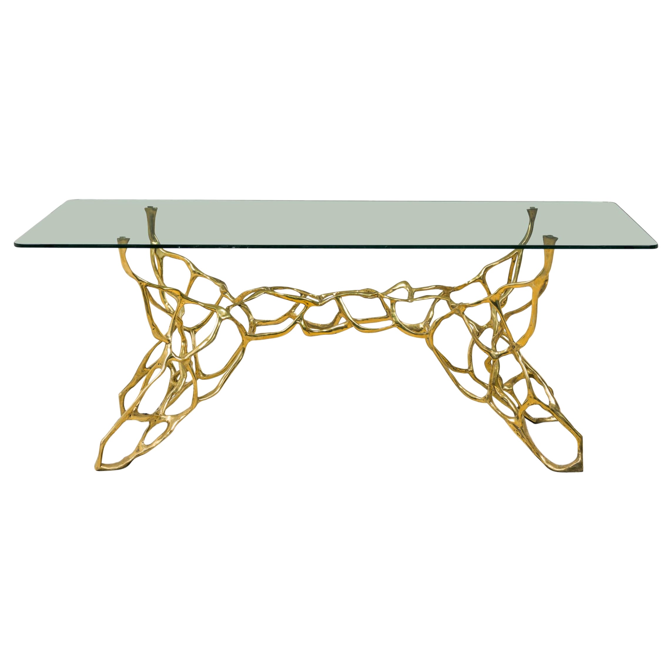 "Catarina" Rectangular Biomorphic Dining Table by Newel Modern For Sale