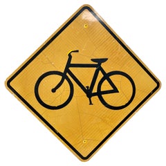 Vintage Reflective Bicycle Road Sign