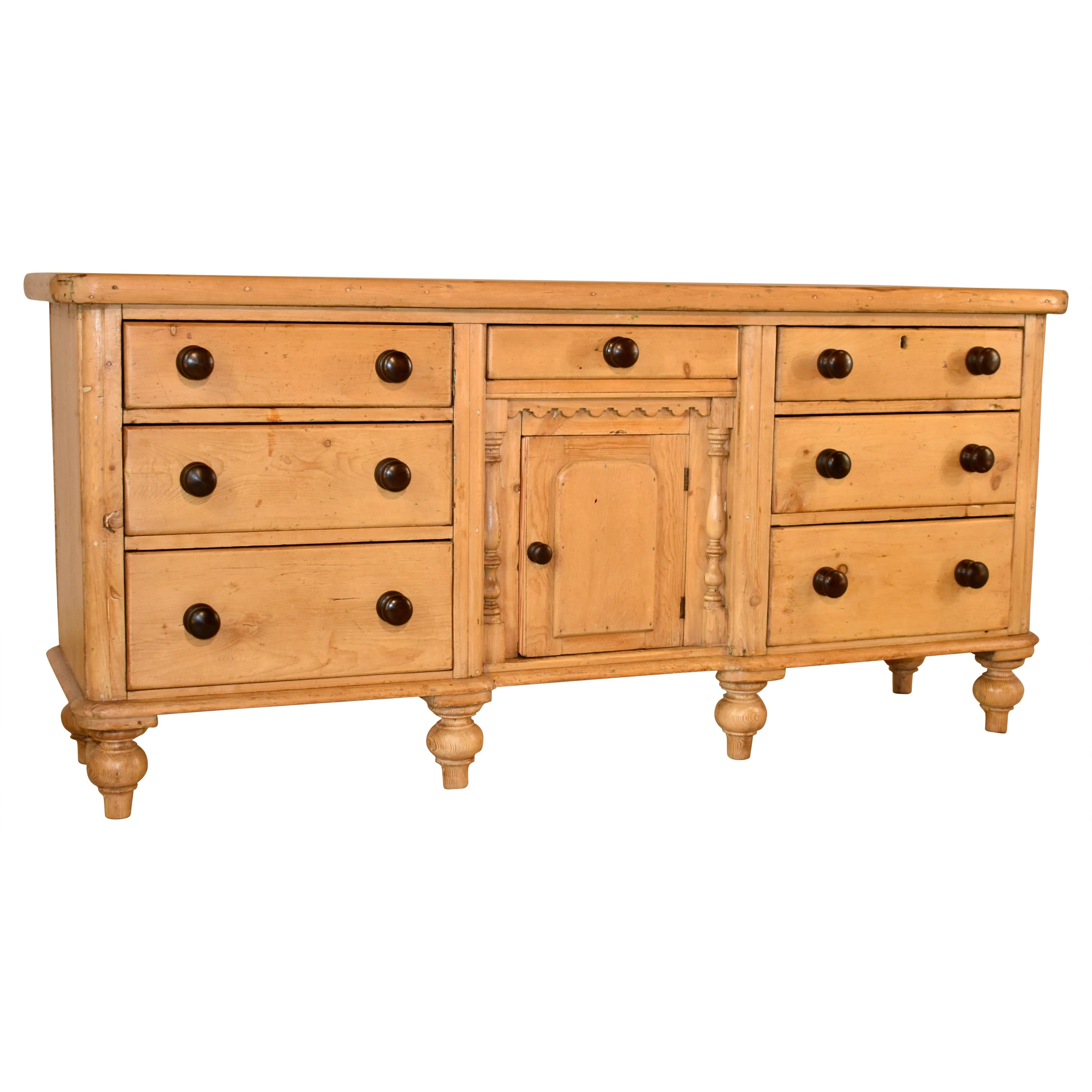 19th Century English Pine Dresser Base