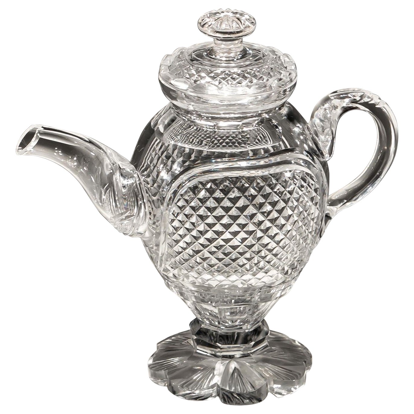A Very Rare Glass Teapot  For Sale