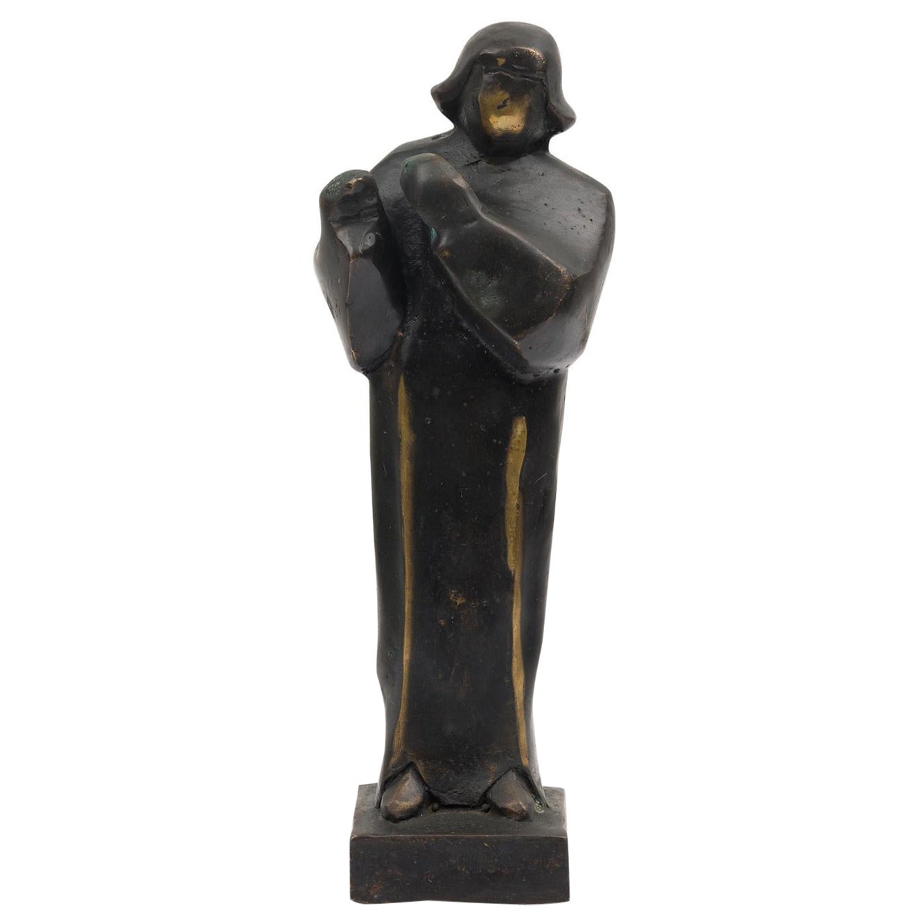 "The Preacher" Limited Edition Bronze Brutalist Figural Sculpture For Sale