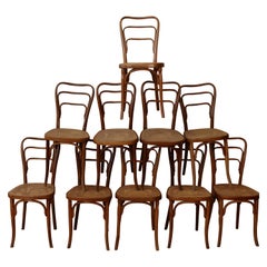 Rare Series Of 10 Bistro Chairs Jacob And Joseph Kohn Model 248a