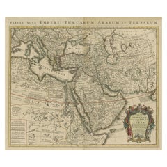 Antique Map of the Turkish Empire, Arabia and Persia 