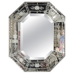 Antique Venetian Octagonal Shaped Wall Mirror