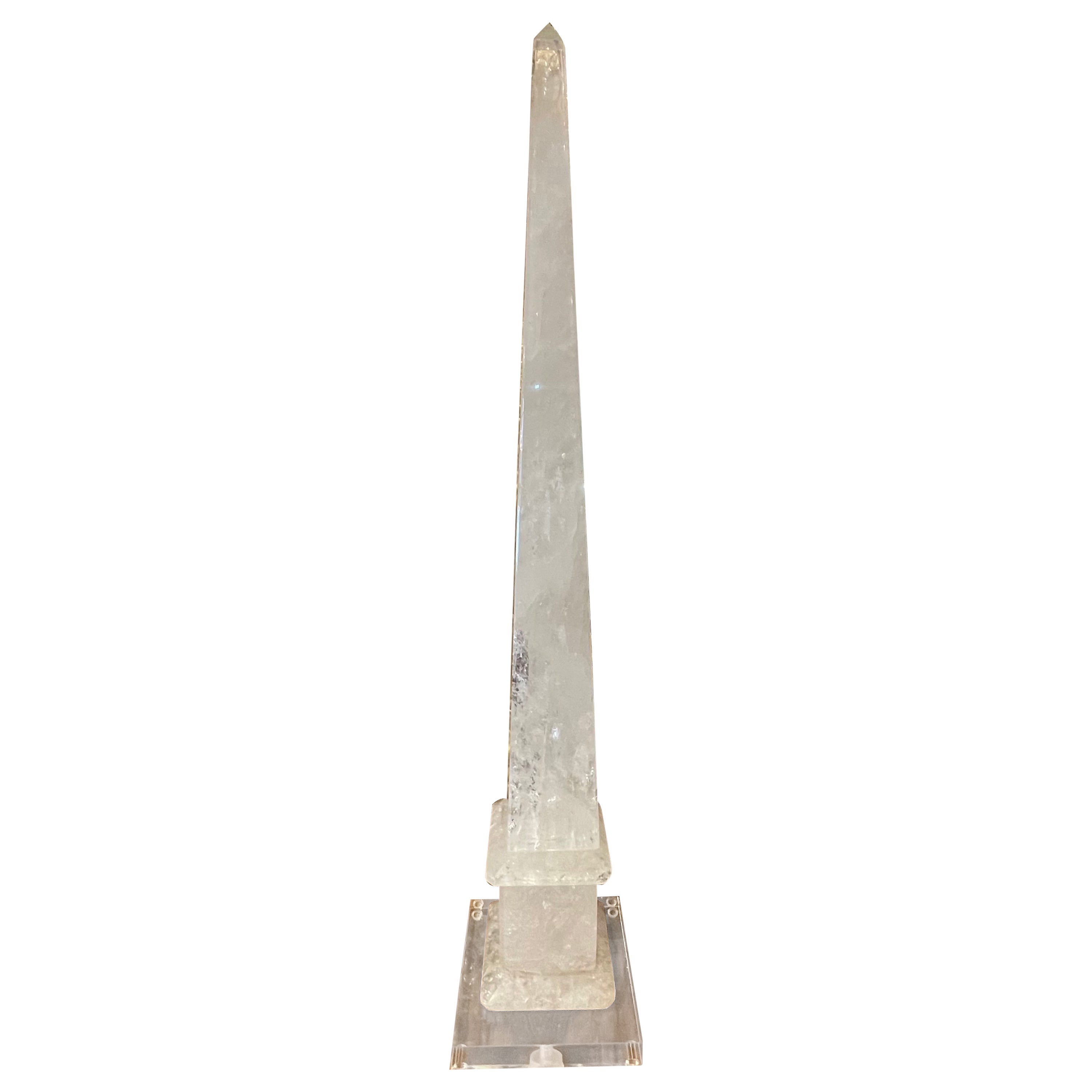 Large Scale Rock Crystal Obelisk