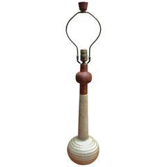 Tall Curvaceous Ceramic Lamp by Gordon Martz 2