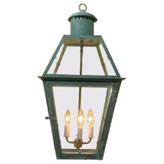 Vintage Four-Sides Hanging Copper Lantern