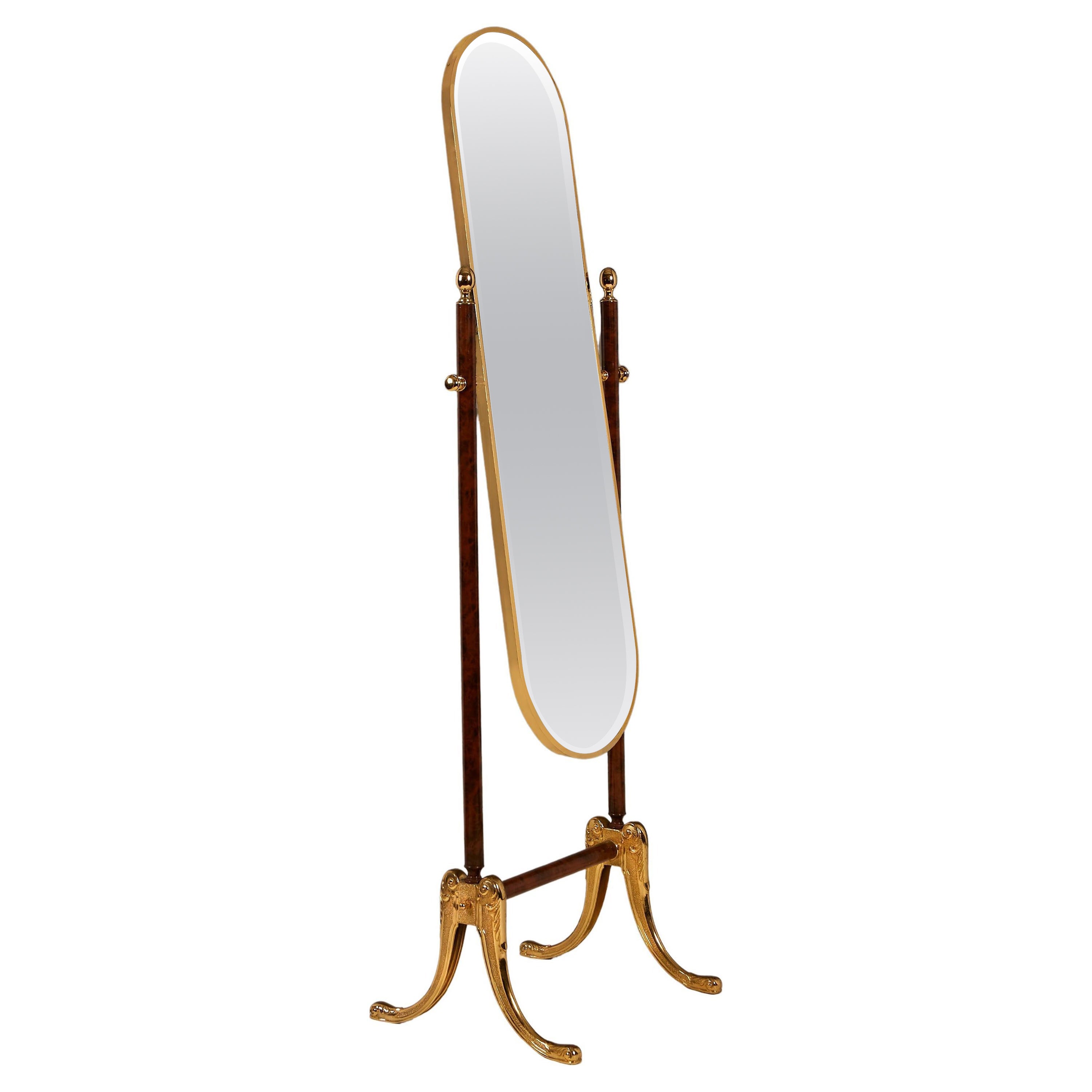 1980s Italian freestanding dressing mirror For Sale