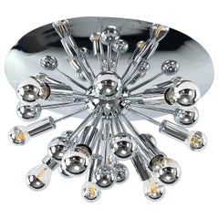 Chrome Wall and Ceiling Lamp by S.A. Boulanger, Sputnik, 1970s