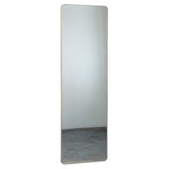 Quadris Wall leaning wall hanging Oversized Rectangular Mirror with Brass Frame