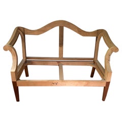 Antique New Chippendale Style Mahogany Loveseat Frame