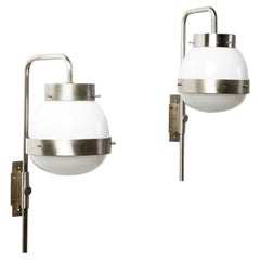 Pair of Delta wall lamps by Sergio Mazza for Artemide, Italy 1960's