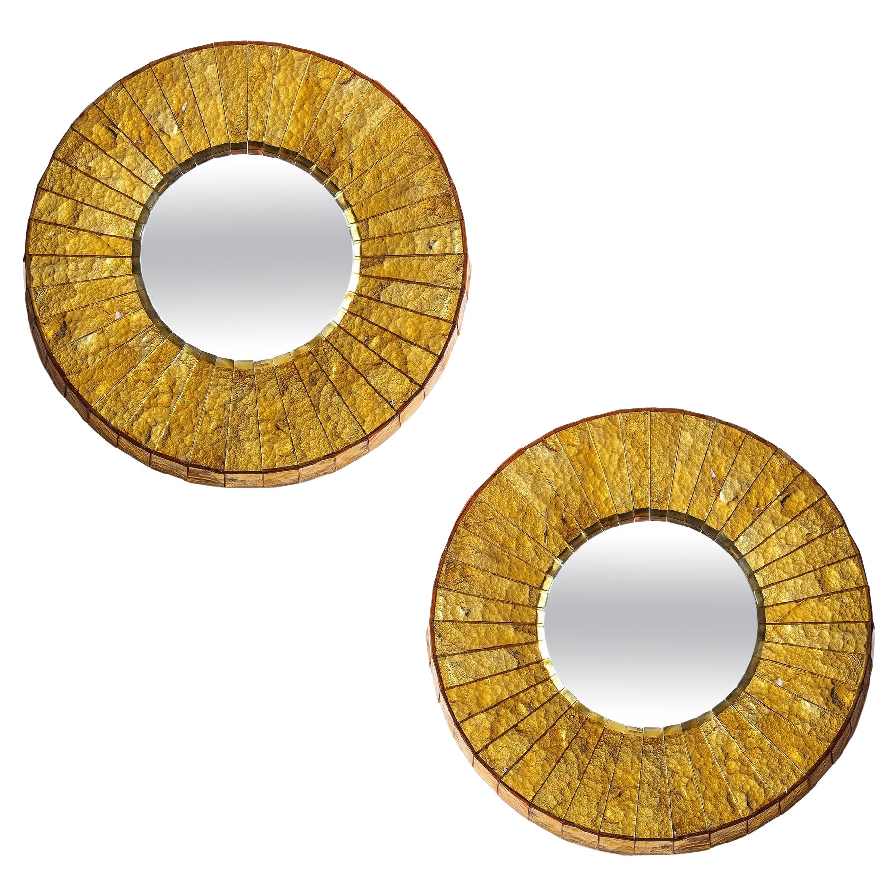 Pair of “Leucos” Mirrors, by Roberto Giulio Rida For Sale