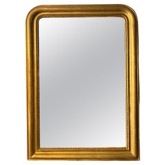 An Antique Gold Gilt Domed Top French Mirror 