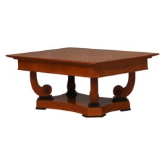 Tavolo da divano austriaco rettangolare in legno di ciliegio Art Nouveau, 1900
