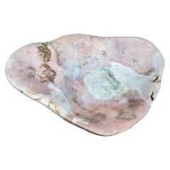Natural Hand Carved Pink Amethyst Crystal Bowl