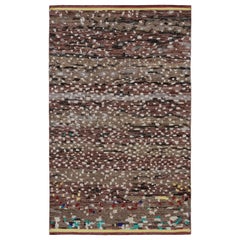 Rug & Kilim's Tapis de style marocain en Brown avec motifs géométriques blancs