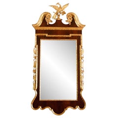 American Chippendale Federal Mahogany And Parcel Gilt Constitution Mirror