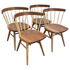 Set of Four George Nakashima "Straight Chair" Dining Chairs for Knoll Model N19