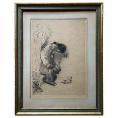 Louis Legrand (French, 1863-1951) "Ballet Dancer" Etching Circa 1908