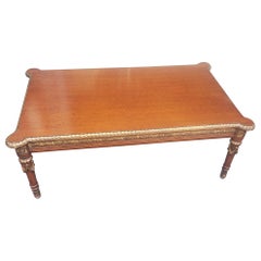 Mid-Century Empire Style Pacel Gilt and Mahogany Coffee Table