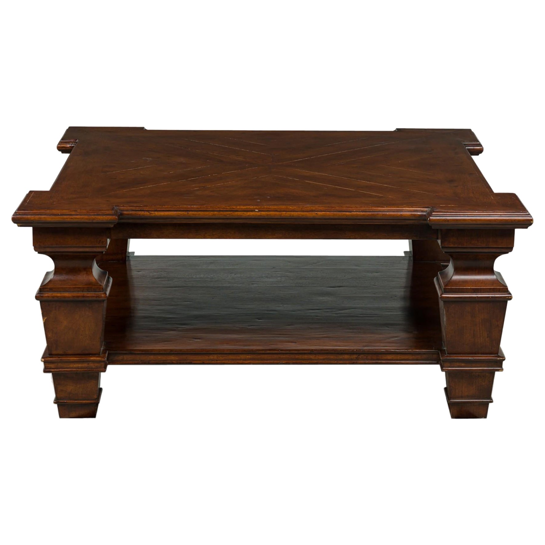 English Regency Style Square Oak Low / Coffee Table For Sale
