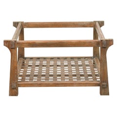 Jamie Herzlinger American Cerused Wood and Caned Low Coffee Table Frame